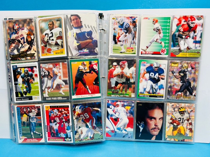 Photo 1 of 025226… final sale no returns/refunds-360 mixed football cards in binder