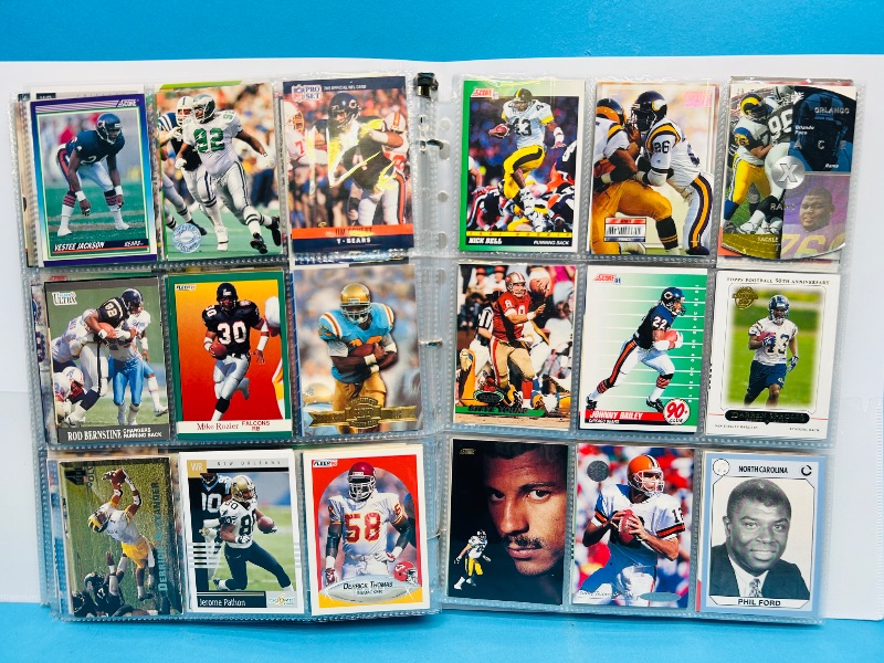 Photo 1 of 025226… final sale no returns/refunds-360 mixed football cards in binder