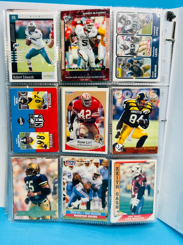 Photo 1 of 025226… final sale no returns/refunds-360 mixed football cards in binder