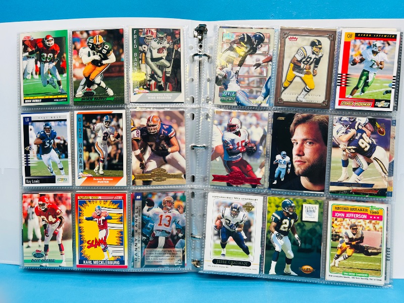 Photo 1 of 025226… final sale no returns/refunds-360 mixed football cards in binder