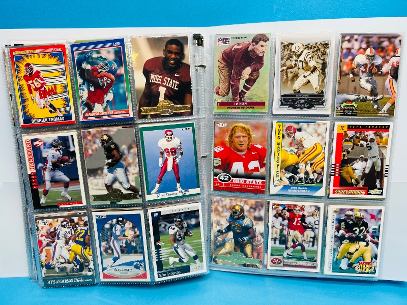 Photo 1 of 025226… final sale no returns/refunds-360 mixed football cards in binder