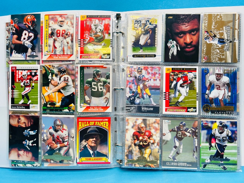 Photo 1 of 025226… final sale no returns/refunds-360 mixed football cards in binder