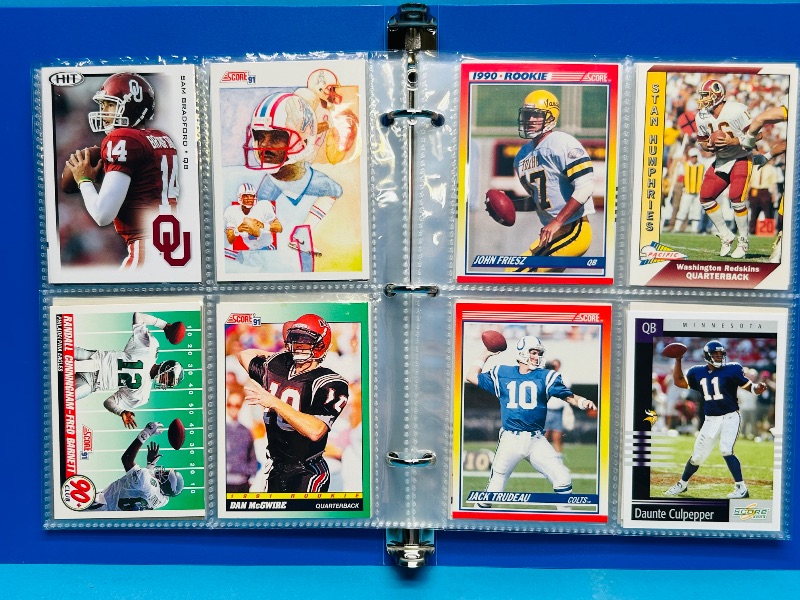Photo 1 of 025228… final sale no returns/refunds-112 mixed football quartback cards in binder
