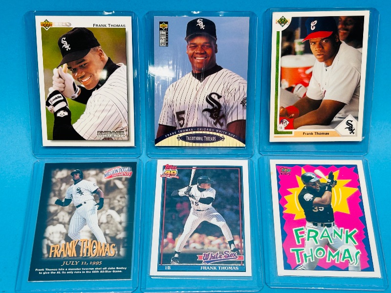 Photo 1 of 025231…6 Frank Thomas  cards in hard plastic sleeves 