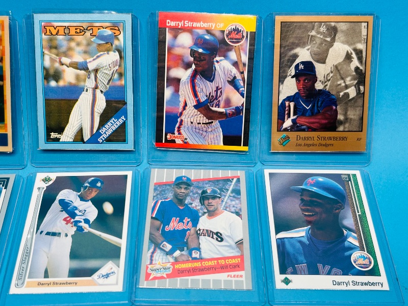 Photo 1 of 025233…Darryl strawberry  cards in hard plastic sleeves 