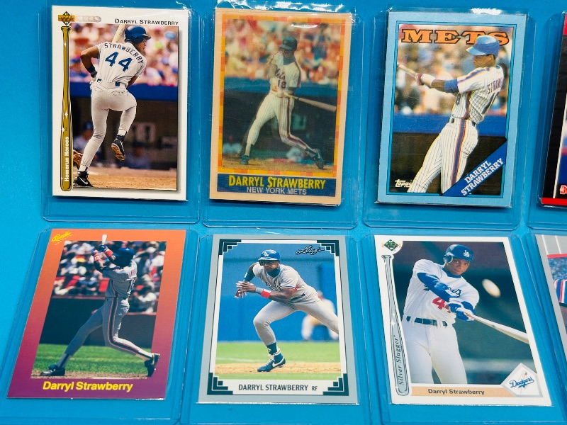 Photo 1 of 025233…Darryl strawberry  cards in hard plastic sleeves 