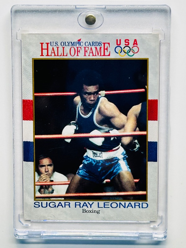 Photo 1 of 025240…Sugar Ray Leonard Olympic hall of fame card 29 card in hard plastic case