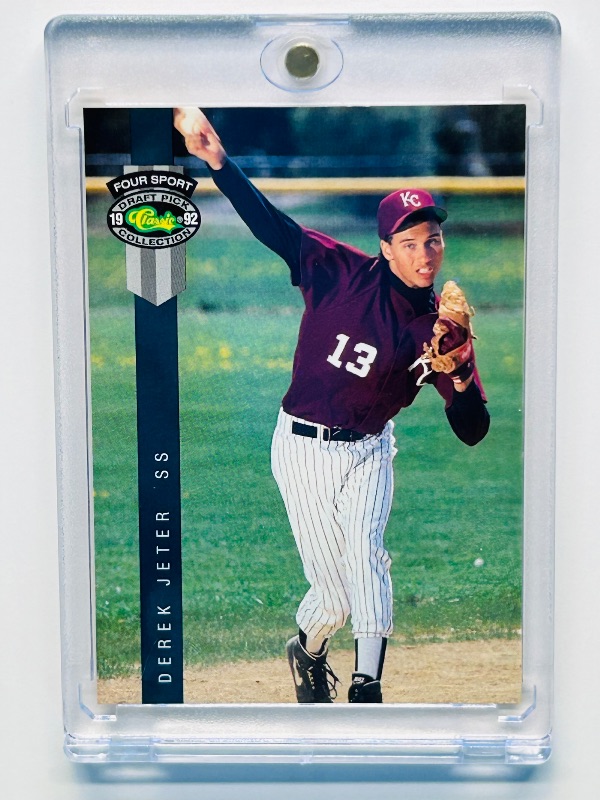 Photo 1 of 025249…Rookie Derek Jeter  card 231 in hard plastic case