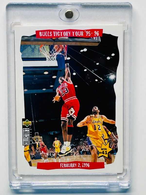 Photo 1 of 025267…Michael Jordan card 25 in hard plastic case