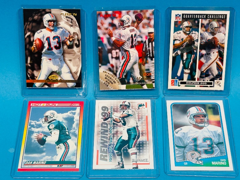 Photo 1 of 025269…6 Dan Marino cards in hard plastic sleeves 