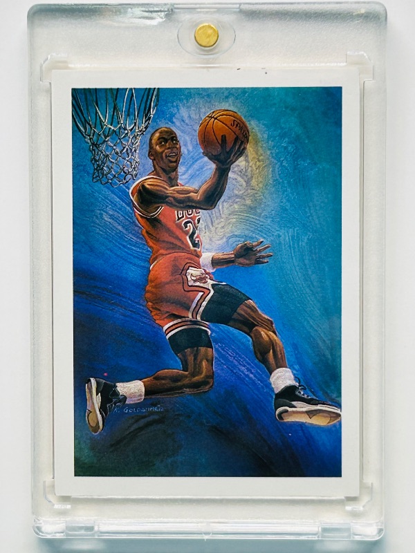 Photo 1 of 025272… Michael Jordan NBA Hoops card 358 in hard plastic case