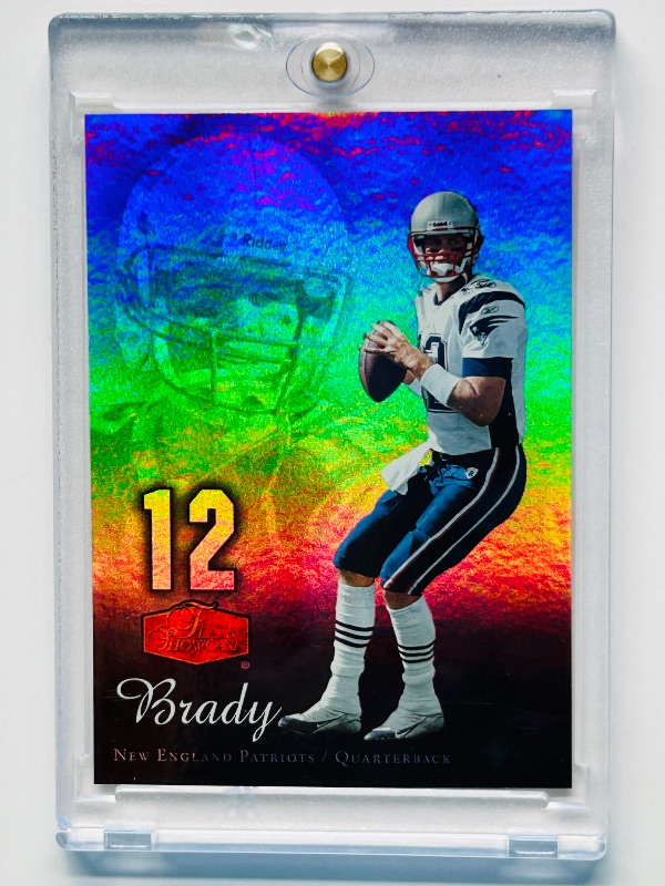 Photo 1 of 025273…Tom Brady hologram card 57 in hard plastic case