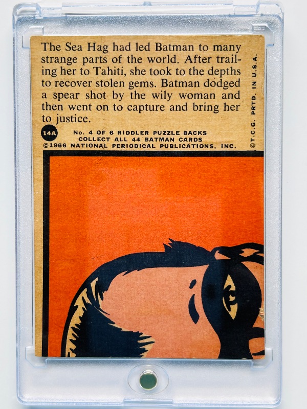 Photo 1 of 025277…vintage 1966 Batman card 14A in hard plastic case