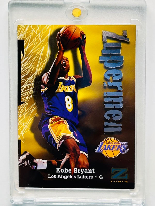 Photo 1 of 025279…Kobe Bryant Zuperman card 195 in hard plastic case