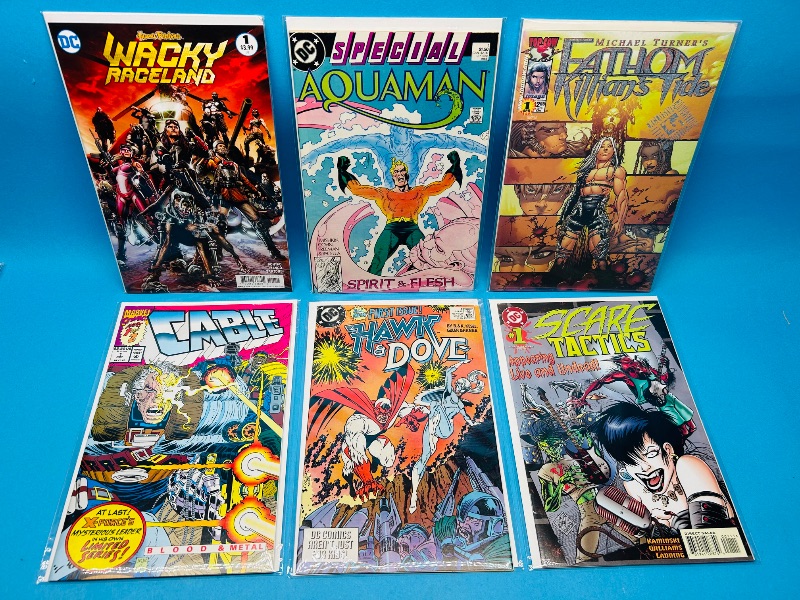 Photo 1 of 025282…6 comics all #1’s in plastic sleeves 