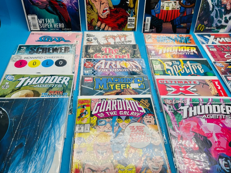 Photo 1 of 025284… final sale no returns/refund-30 mixed comics in plastic sleeves 