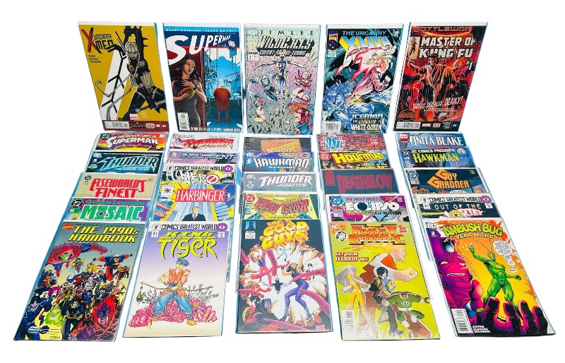 Photo 1 of 025285… final sale no returns/refund-30 mixed comics in plastic sleeves
