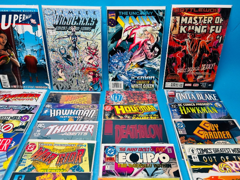 Photo 1 of 025285…  final sale no returns/refund-30 mixed comics in plastic sleeves 