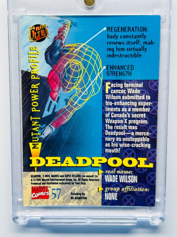Photo 1 of 025304…Deadpool card 57 in hard plastic case