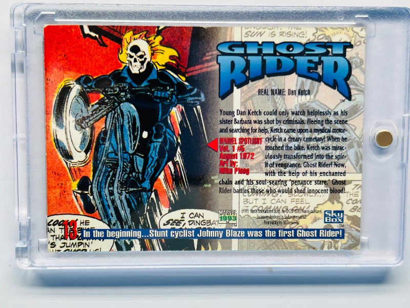 Photo 1 of 025305…Ghost Rider card 13  in hard plastic case