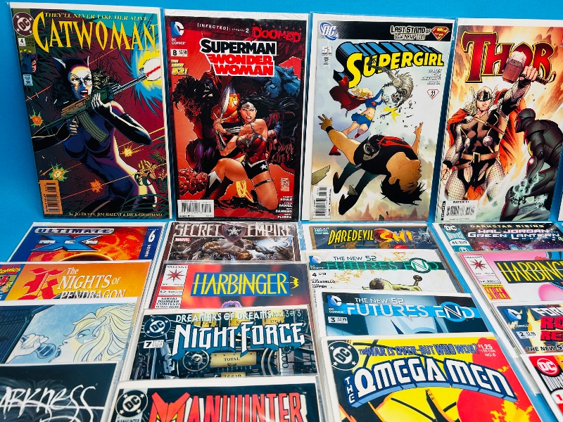 Photo 1 of 025324…final sale no refunds/returns-30 misc comics in plastic sleeves 