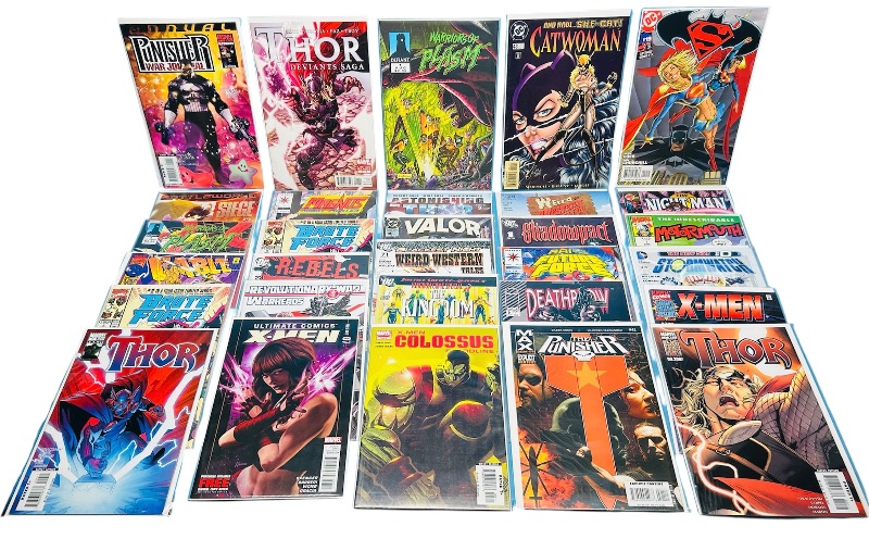 Photo 1 of 025325… final sale no refunds/returns-30 misc comics in plastic sleeves 