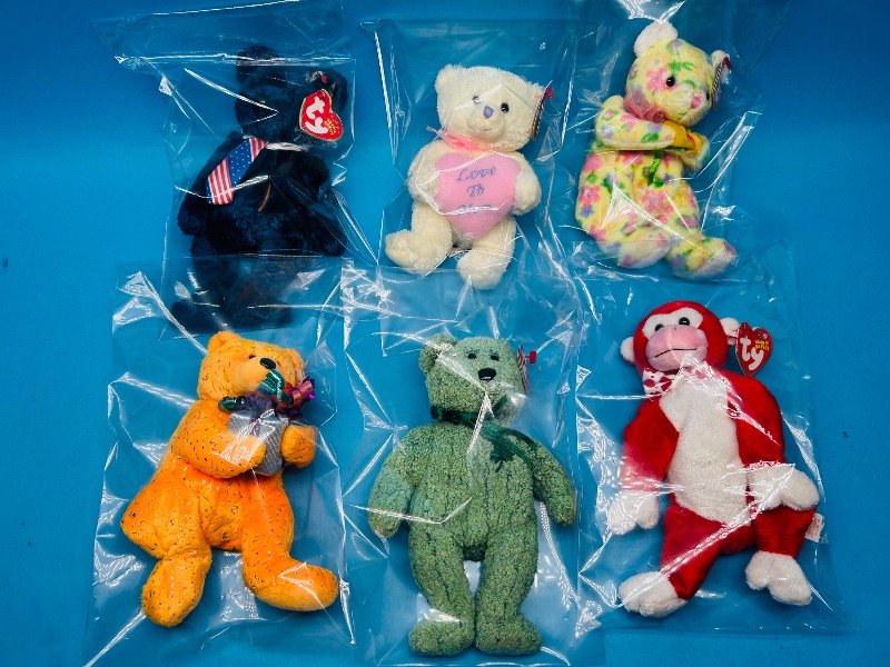 Photo 1 of 025344…special occasions  TY beanie babies in plastic bags 