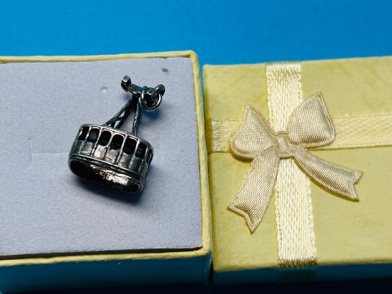 Photo 1 of 025499… vintage sterling silver charm in gift box - some wear from age