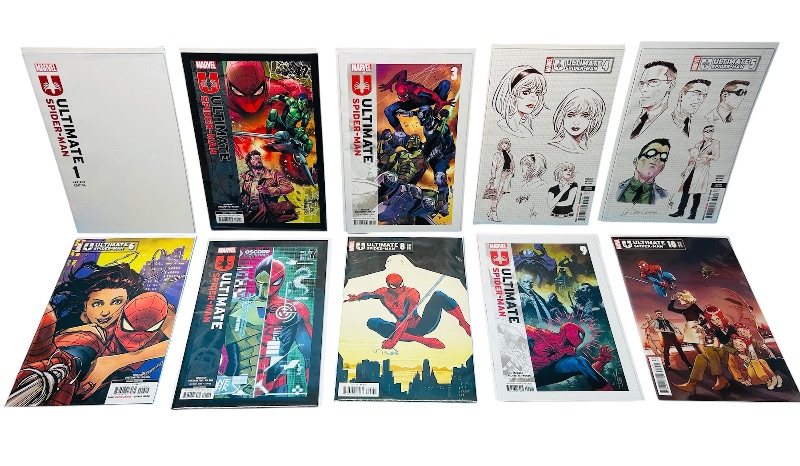 Photo 1 of 025509…Ultimate Spider-Man #1-10 comics in plastic sleeves 