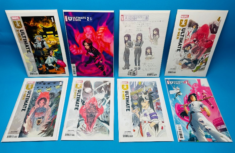 Photo 1 of 025510…Ultimate X-men #1-8 comics in plastic sleeves 