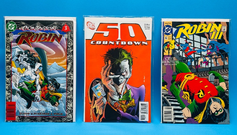 Photo 1 of 025527…3 Robin comics in plastic sleeves 