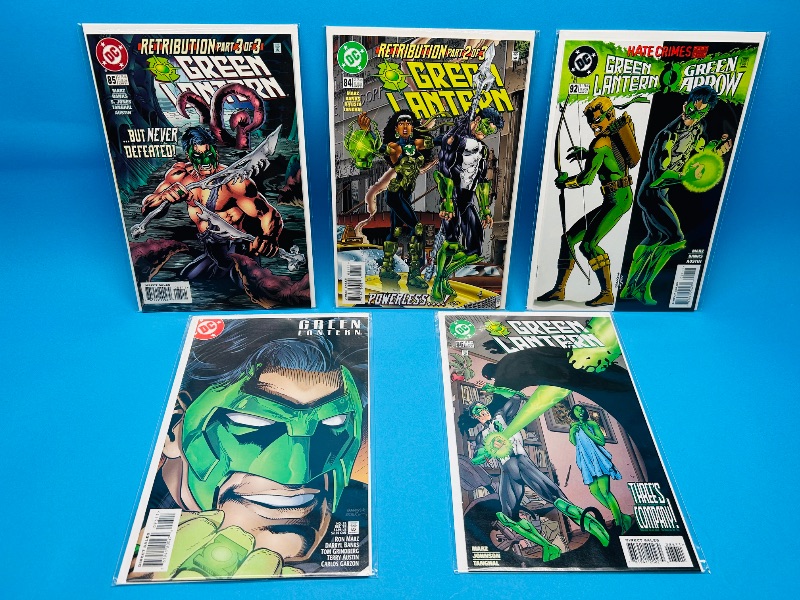 Photo 1 of 025536…5 green lantern  comics in plastic sleeves 