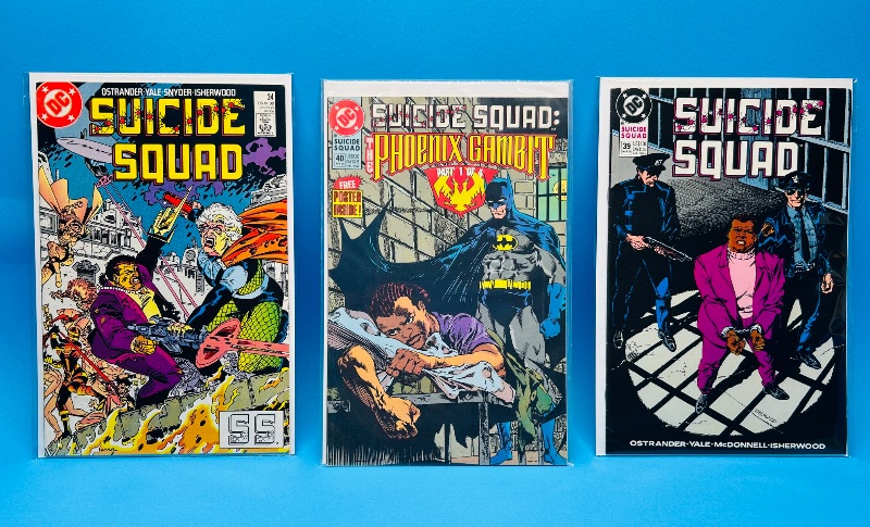 Photo 1 of 025537…3 suicide squad  comics in plastic sleeves 