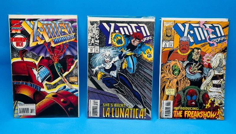 Photo 1 of 025547…3 X-men  comics in plastic sleeves 