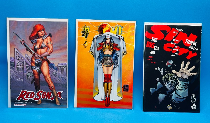 Photo 1 of 025548…3  comics in plastic sleeves 