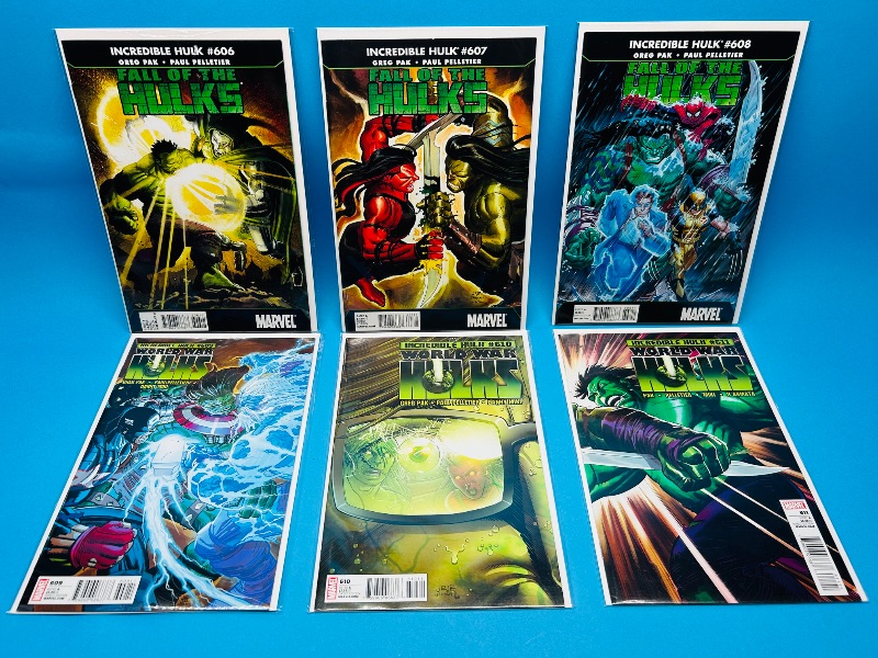 Photo 1 of 025559…Hulk #606-611  comics in plastic sleeves 