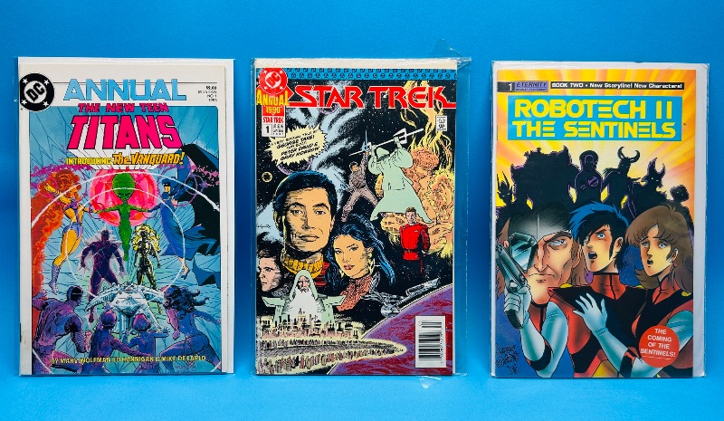 Photo 1 of 025565…3  comics all #1’s in plastic sleeves 