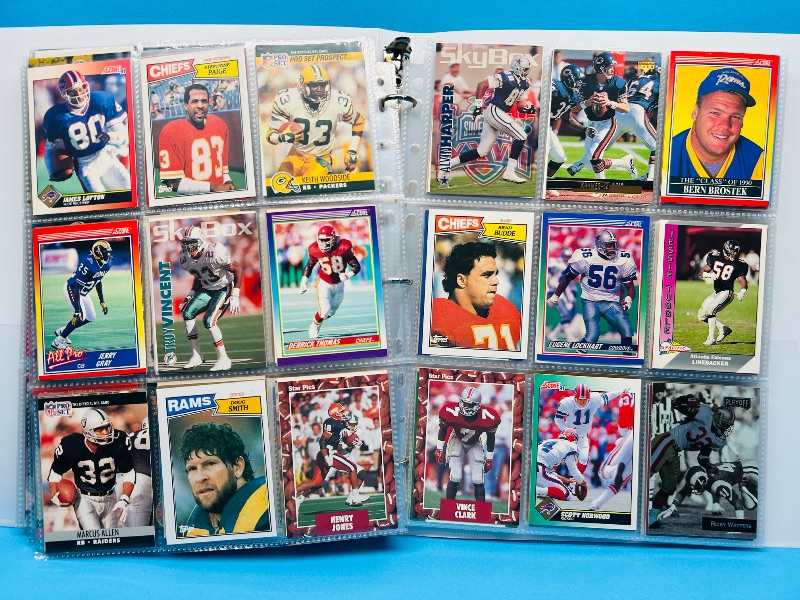 Photo 1 of 025579…final sale no return/refund-270 mixed football cards in binder