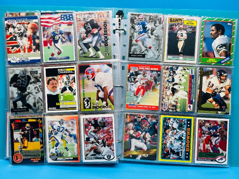 Photo 1 of 025580… final sale no return/refund-270 mixed football cards in binder