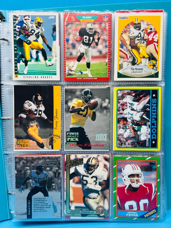 Photo 1 of 025580… final sale no return/refund-270 mixed football cards in binder