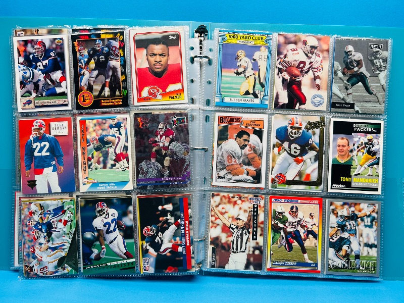 Photo 1 of 025580… final sale no return/refund-270 mixed football cards in binder