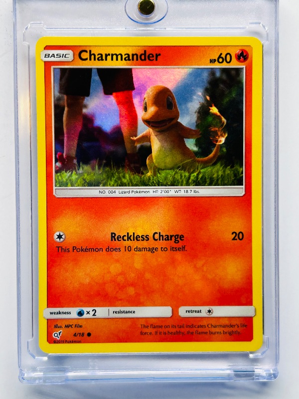 Photo 1 of 025588…holo Charmander  Pokémon card in hard plastic case