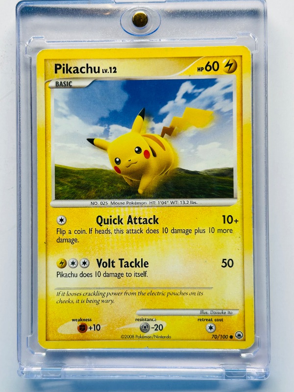 Photo 1 of 025594…Pikachu  Pokémon card in hard plastic case