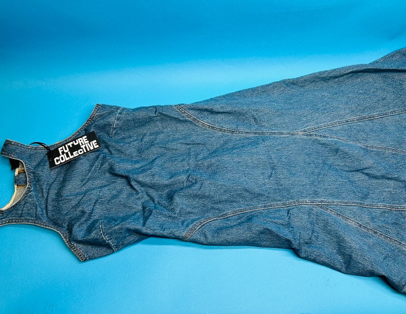 Photo 1 of 025695…size 4 denim racer back dress -like new condition