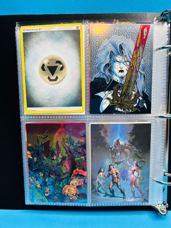 Photo 1 of 025717…final sale no return/refund -160 mix d character/ game cards in binder