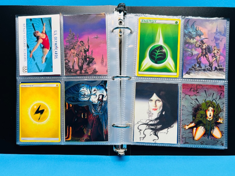 Photo 1 of 025717…final sale no return/refund -160 mix d character/ game cards in binder