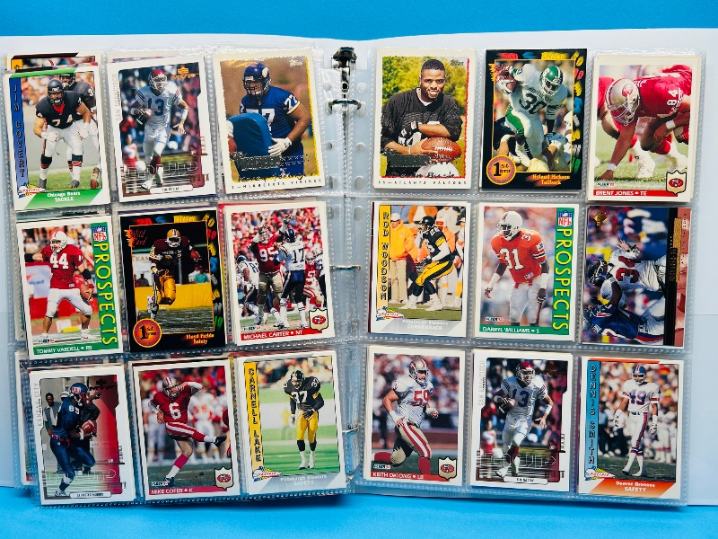 Photo 1 of 025718… final sale no return/refund -270 mixed football cards in binder
