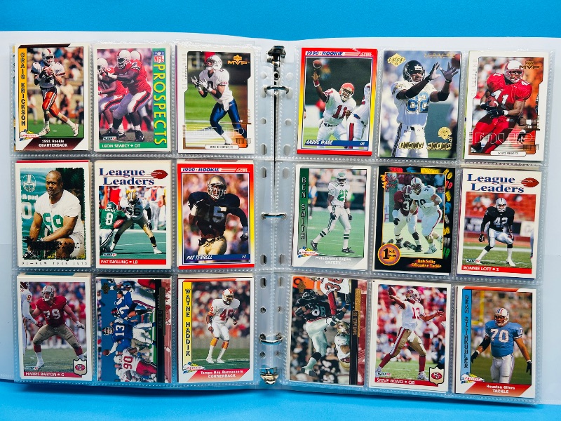 Photo 1 of 025718… final sale no return/refund -270 mixed football cards in binder