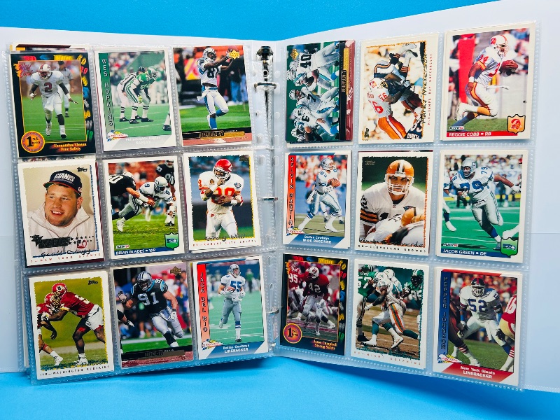 Photo 1 of 025718… final sale no return/refund -270 mixed football cards in binder