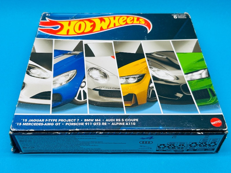 Photo 1 of 025735…hot wheels die cast cars set of 6- worn packaging 
